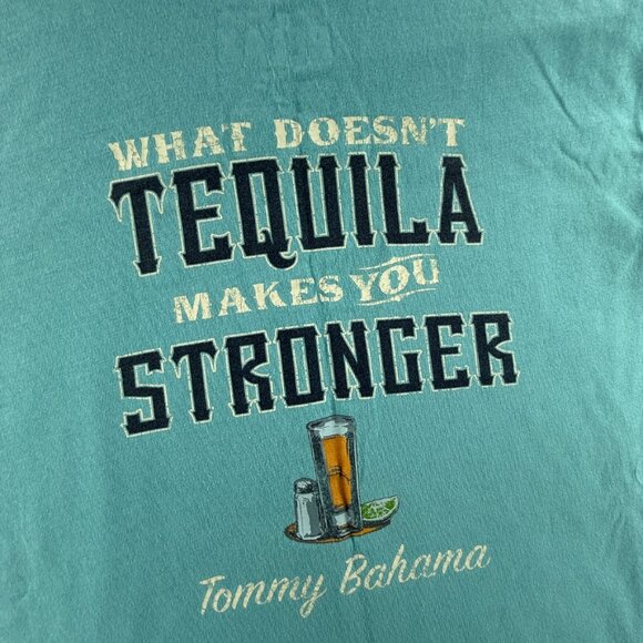 Tommy Bahama Relax Graphic T Shirt Blue Logo Tequila Graphic Alcohol Medium - Picture 2 of 10
